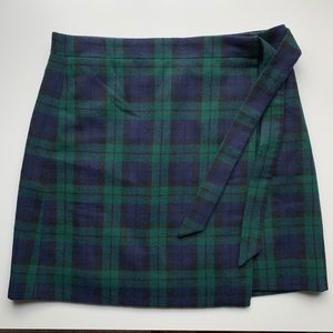 J. Crew Plaid Wool Skirt